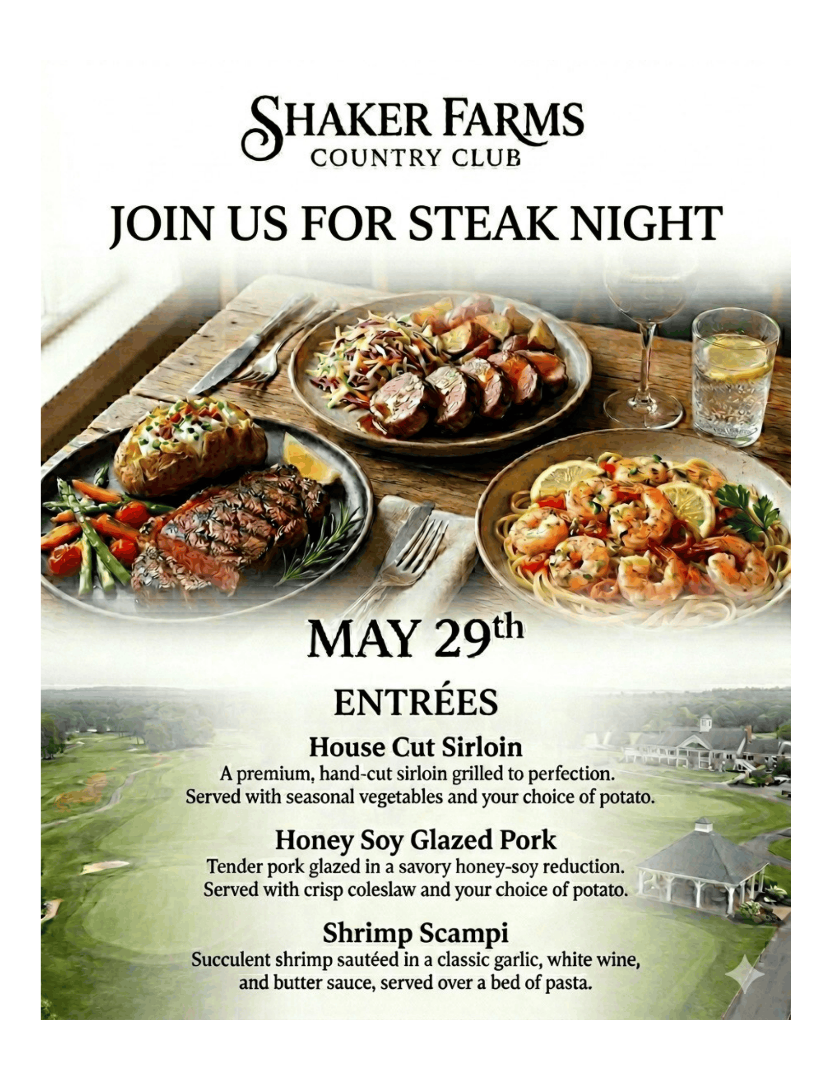Shakers Farms Menu