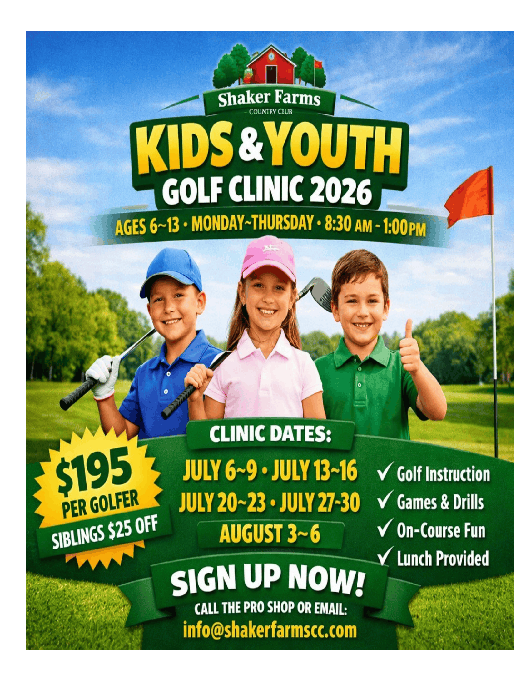 Kids &  Youth Golf Clinic 2026