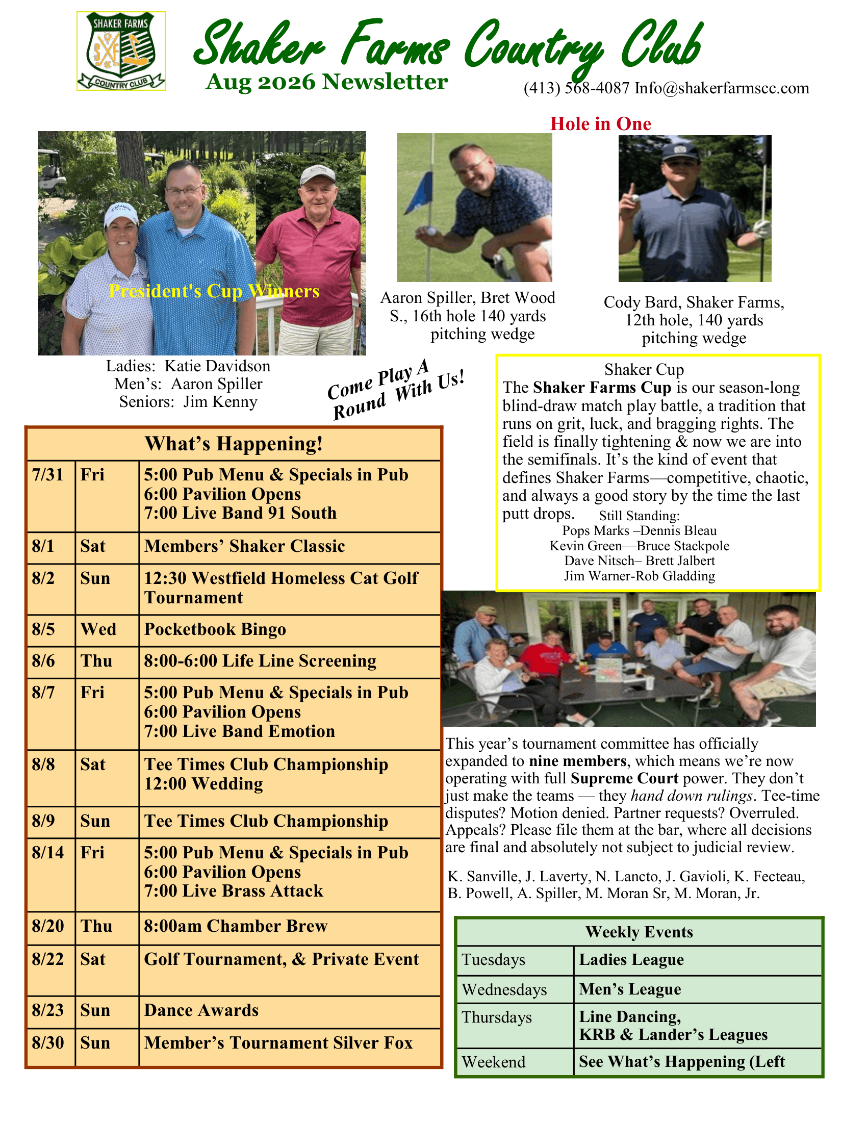 August 2026 Newsletter