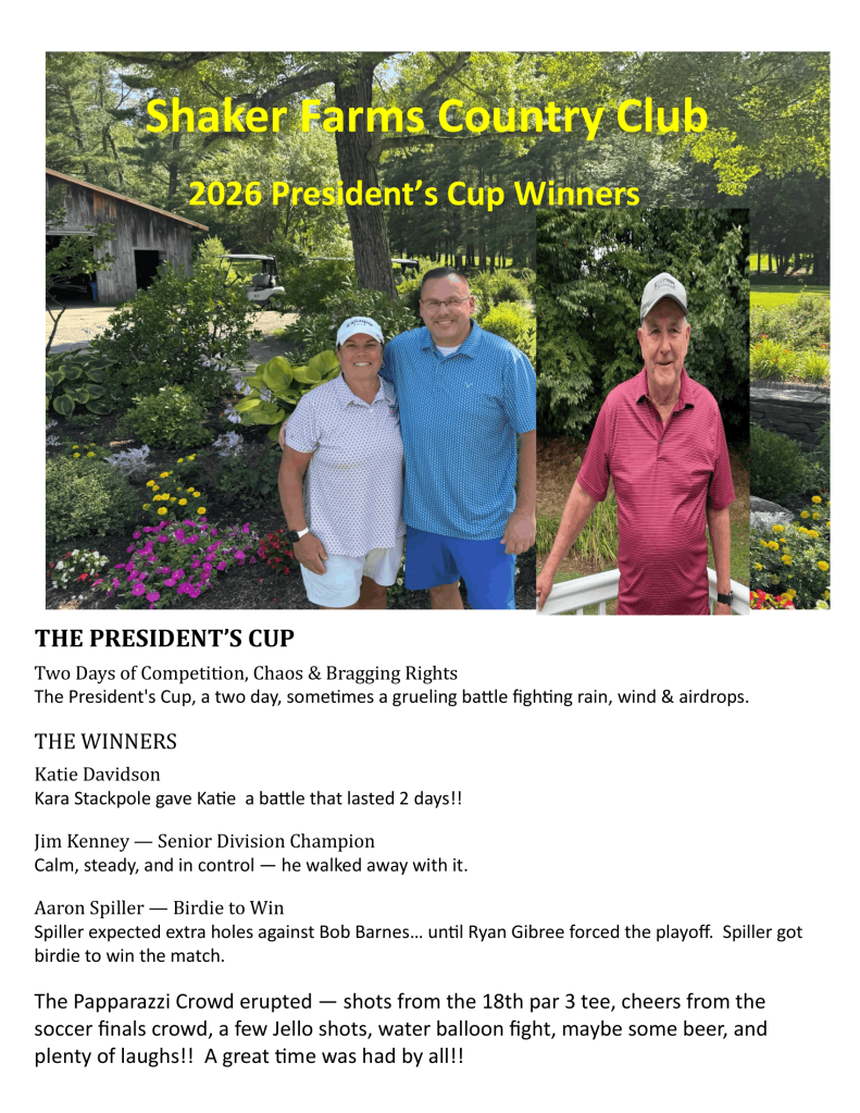 Presidents Day Winners 